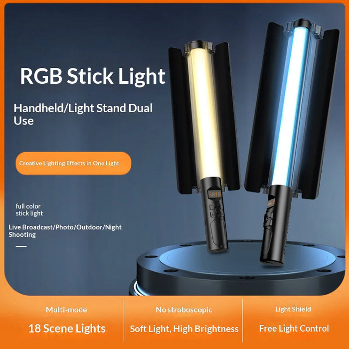 RGB LED Photography Light Stick 13 Scene Effects Handheld Video Lighting Wand for Studio Shooting - 3