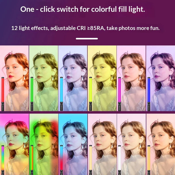 RGB LED Photography Light Stick 13 Scene Effects Handheld Video Lighting Wand for Studio Shooting - 5