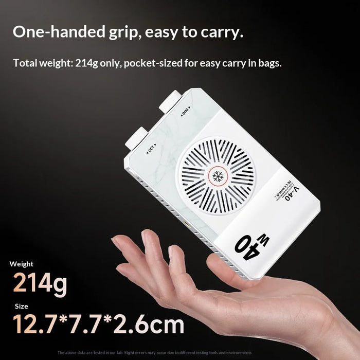 40W RGB Full Color Portable Photography Light for Smartphone Live Streaming LED Video Light - 5