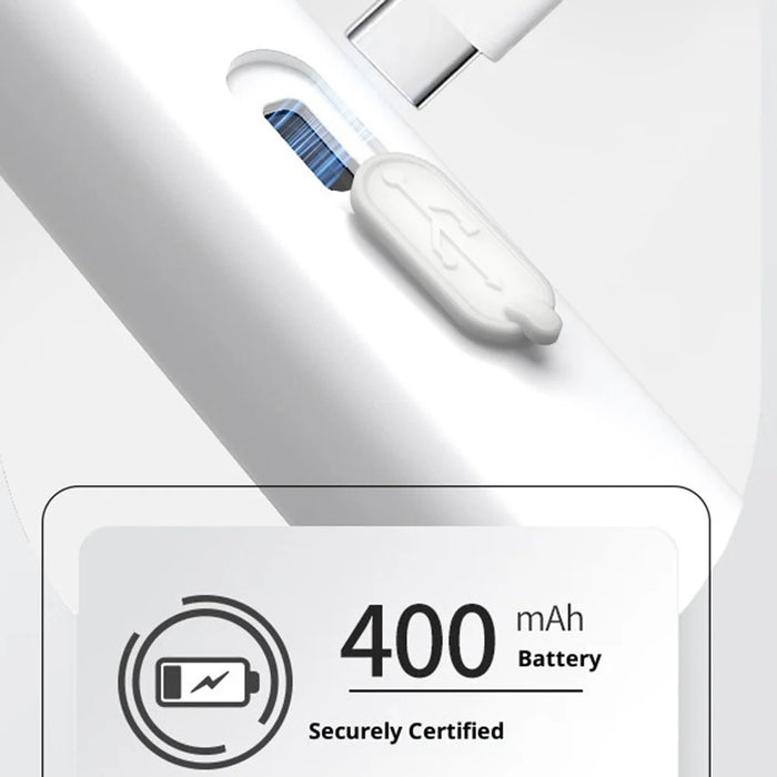 WUSHANG USB Rechargeable Handheld Mini Nail Lamp Portable Gel Polish Curing Light with Timer UV LED Nail Dryer - White - 5