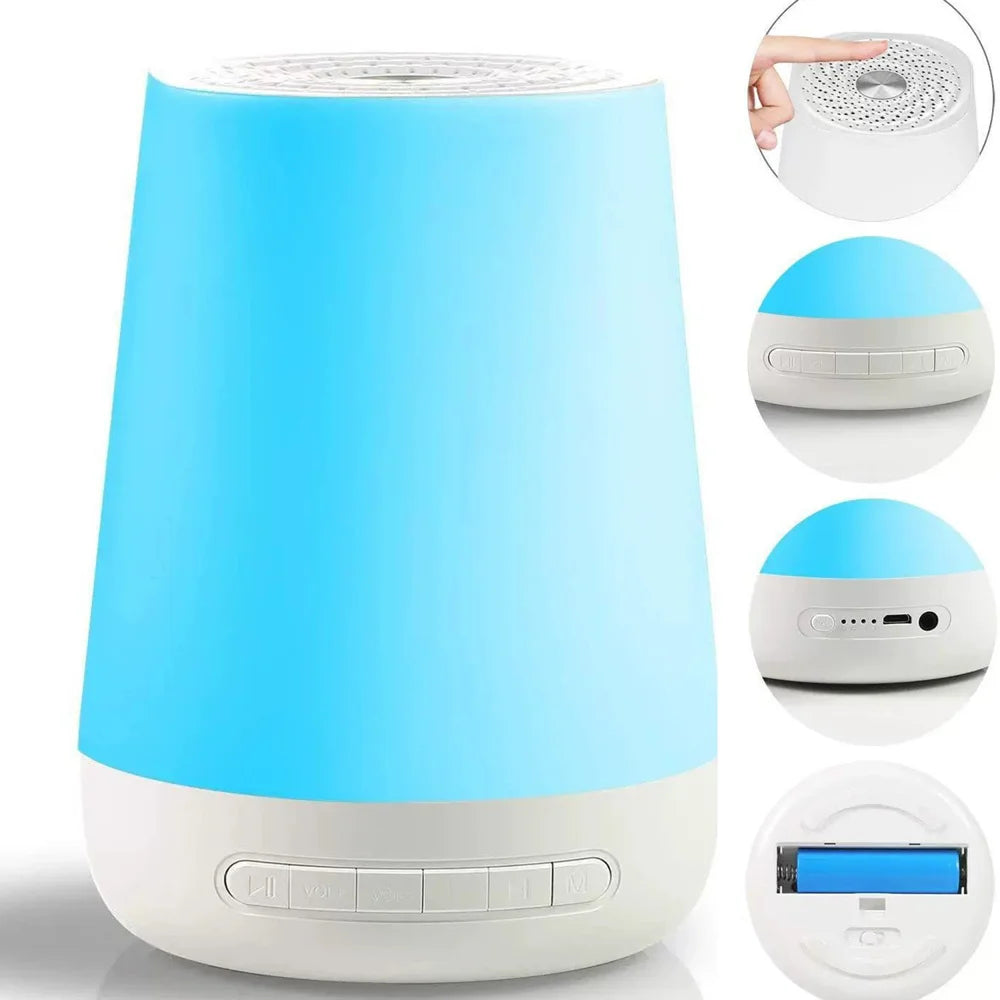 085 2 in 1 White Noise Sound Machine Touch Control Colorful Night Light Sleep Aid with Timer Function - 2