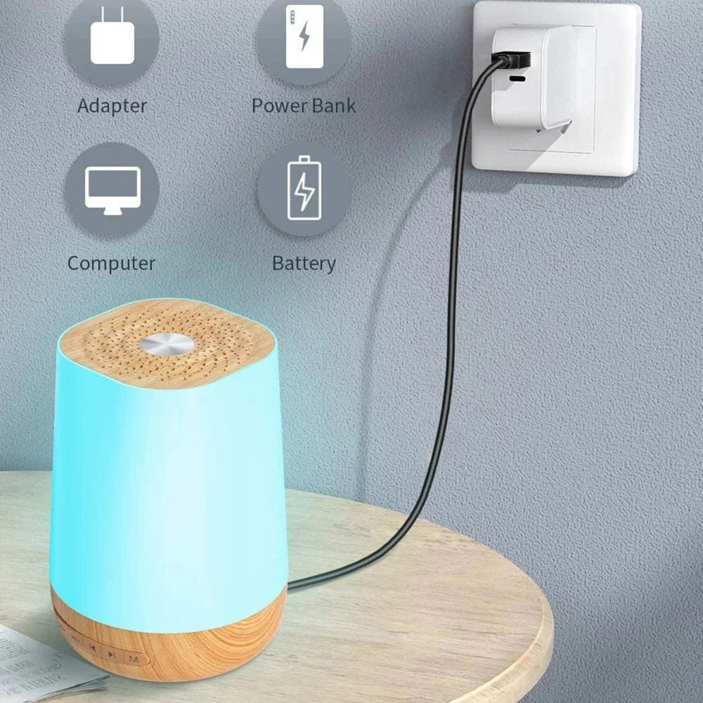 085 2 in 1 White Noise Sound Machine Touch Control Colorful Night Light Sleep Aid with Timer Function - 3