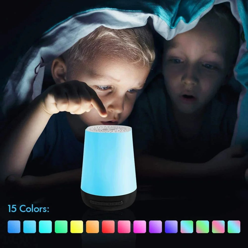 085 2 in 1 White Noise Sound Machine Touch Control Colorful Night Light Sleep Aid with Timer Function - 5