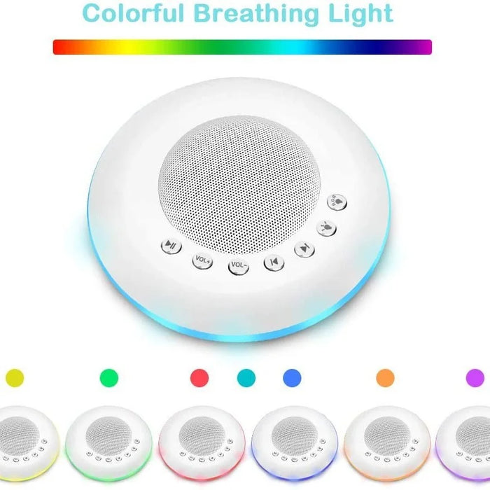 081 Portable White Noise Baby Sleep Machine 28 Soothing Sounds with Colorful Breathing Light and Timer Function - 3