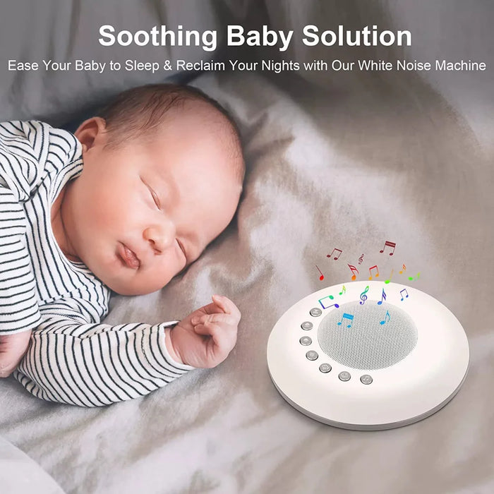 081 Portable White Noise Baby Sleep Machine 28 Soothing Sounds with Colorful Breathing Light and Timer Function - 4