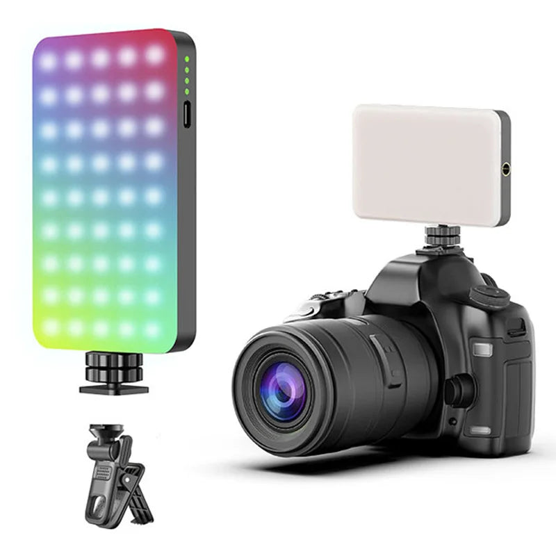 CYKE D10S High CRI Rechargeable LED Video Lamp 3 Color Temperatures Professional RGB Photography Fill Light - Black - 1