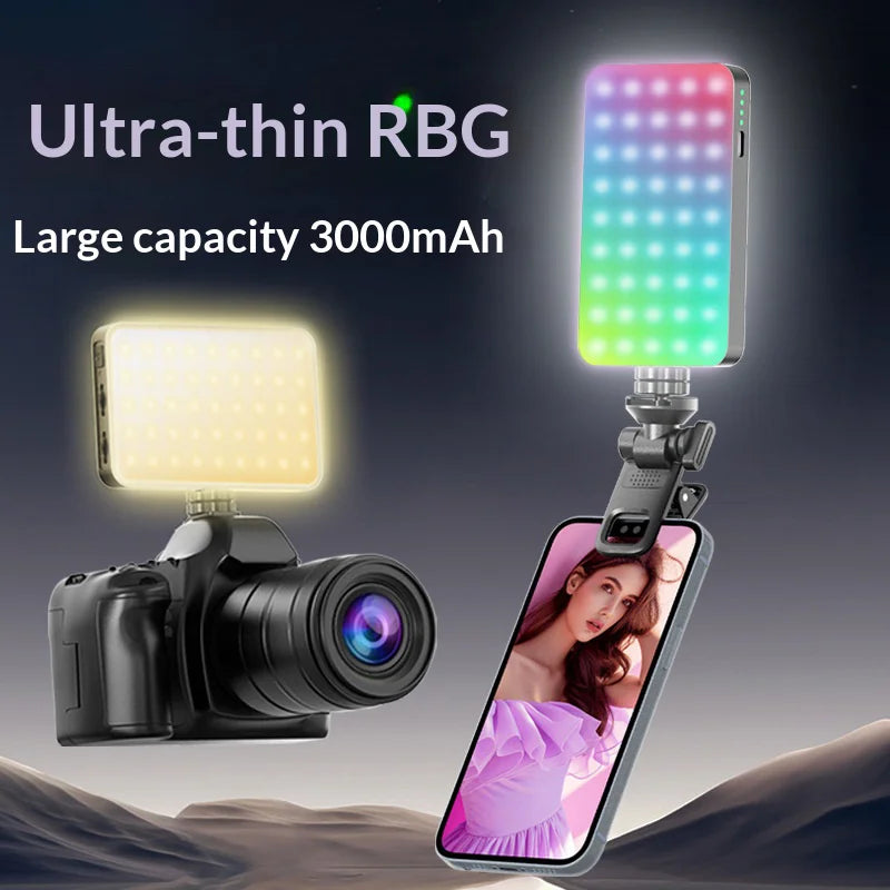 CYKE D10S High CRI Rechargeable LED Video Lamp 3 Color Temperatures Professional RGB Photography Fill Light - Black - 3