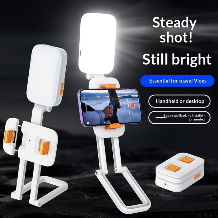 CYKE D2 Pro RGB Handheld Fill Light Integrated Desktop Phone Holder Stand for Live Streaming / Photography - 2