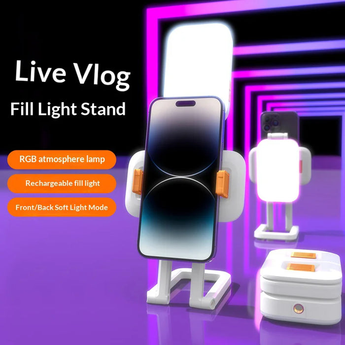 CYKE D2 Pro RGB Handheld Fill Light Integrated Desktop Phone Holder Stand for Live Streaming / Photography - 4