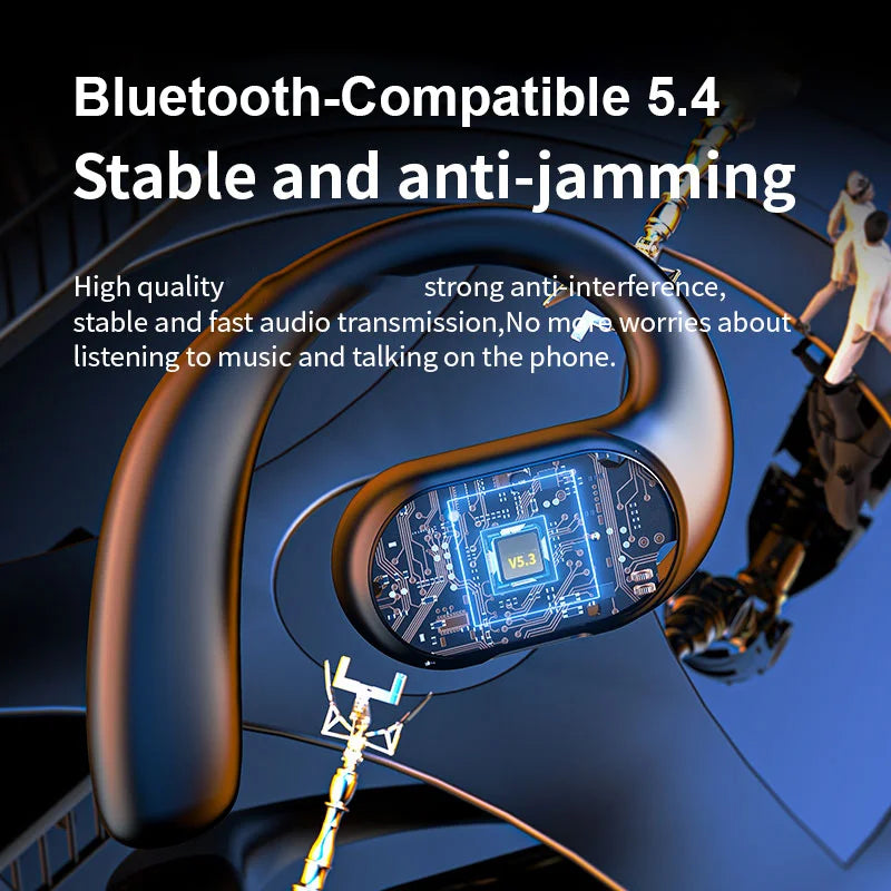 LX-09 Earhook Bluetooth-compatible Earbud for Outdoor Sports Single Ear Earbud with Noise Cancelling Mic - Black - 6