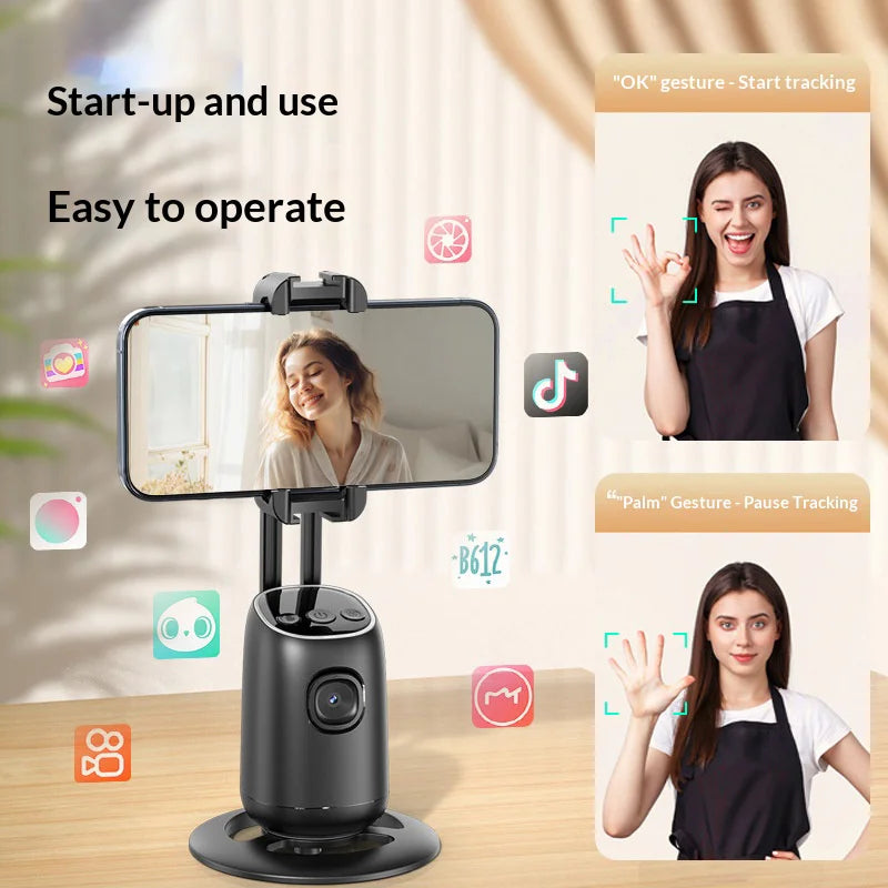 CYKE P05 Intelligent AI Face Tracking Gimbal 360 Degree Auto Rotation Mobile Phone Stand Stabilizer - Standard Version - 3