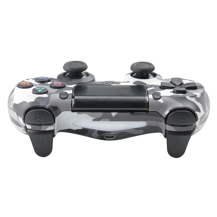 For Sony PS4 Ergonomic Game Controller Bluetooth-compatible Wireless Gamepad with Vibration Function - Grey+White Camouflage - 5