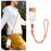 MOCOME W1 Phone Lanyard Adjustable 150cm Crossbody Long Strap with Cloth Patch Insert for Outdoor Travel - Orange Silver - 2