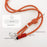 MOCOME W1 Phone Lanyard Adjustable 150cm Crossbody Long Strap with Cloth Patch Insert for Outdoor Travel - Orange Silver - 3