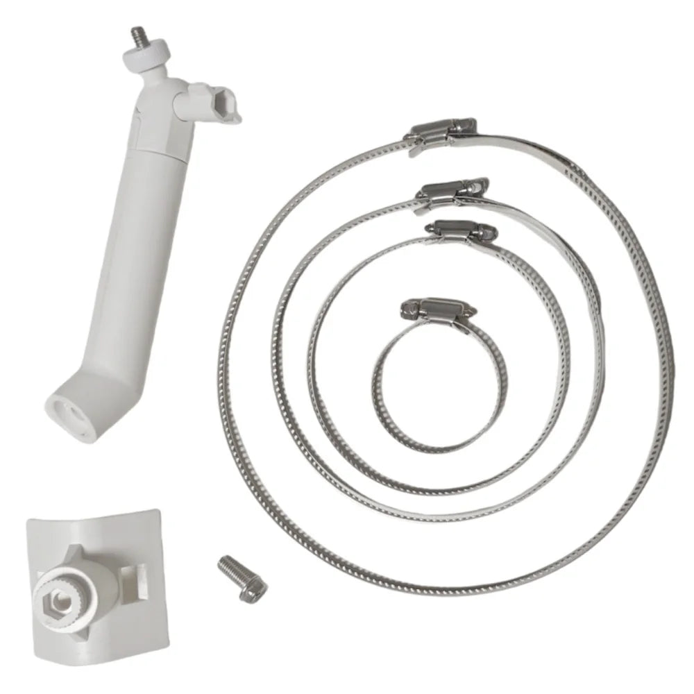 Outdoor Pole Mount 360 Degree Rotation Security Camera Bracket for Arlo / Ring / Wyze / Eufy Solar Panel - White - 1