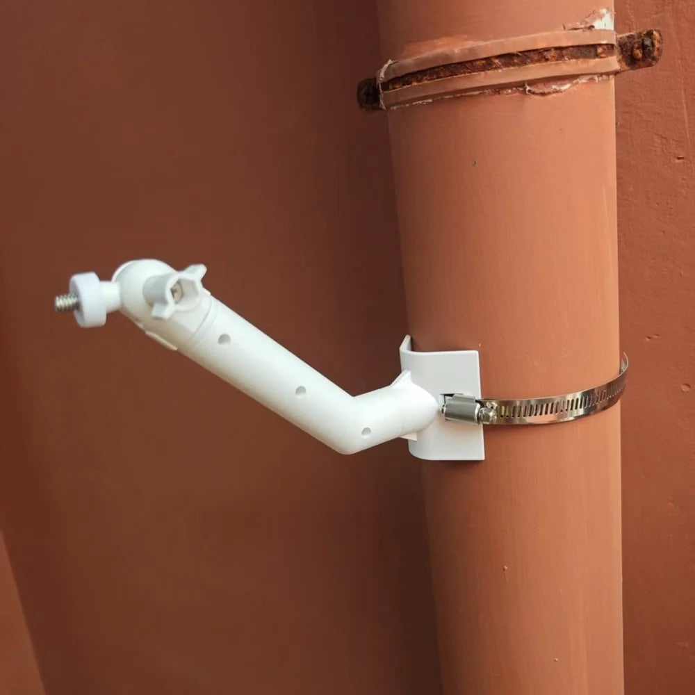 Outdoor Pole Mount 360 Degree Rotation Security Camera Bracket for Arlo / Ring / Wyze / Eufy Solar Panel - White - 7