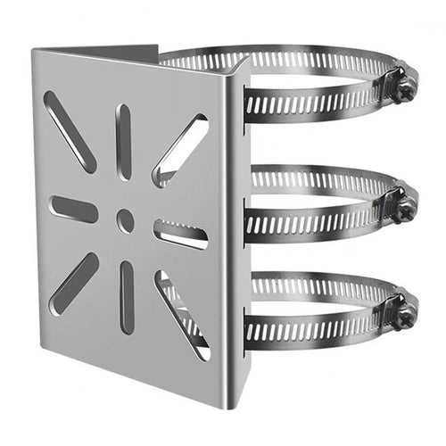 CCTV Camera Mount Weatherproof Stainless Steel Pole Clamp Bracket for Outdoor Surveillance - 1