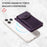 Magnetic Wallet Card Holder RFID Blocking Foldable Kickstand 4 Card Slots Cash Pocket - Purple - 3