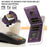 Magnetic Wallet Card Holder RFID Blocking Foldable Kickstand 4 Card Slots Cash Pocket - Purple - 5