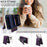 Magnetic Wallet Card Holder RFID Blocking Foldable Kickstand 4 Card Slots Cash Pocket - Purple - 6