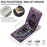 Magnetic Wallet Card Holder RFID Blocking Foldable Kickstand 4 Card Slots Cash Pocket - Purple - 7