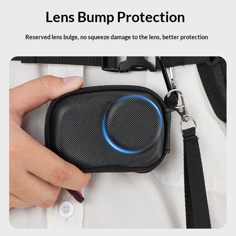 STARTRC For DJI Osmo Action 6 Camera Protective Case Portable PU Leather Storage Bag - Black - 4