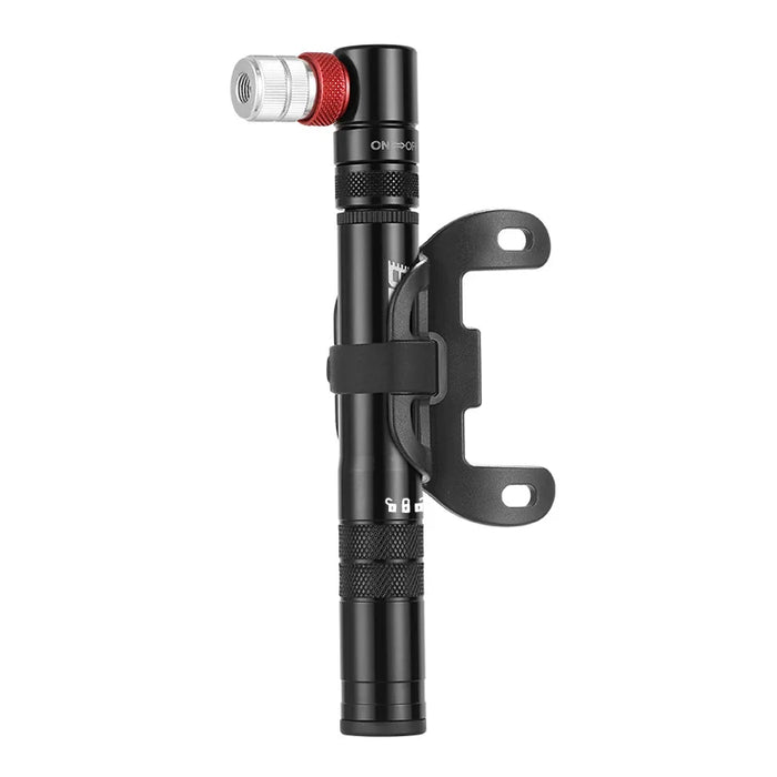 BENGGUO BG-1624 Portable Mini Bike Pump Dual Valve Presta / Schrader Bicycle Inflator Compatible with CO2 Gas Cylinder - 2