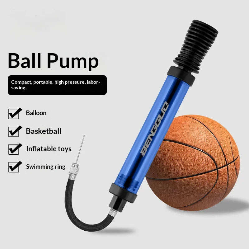 BENGGUO Portable Mini Ball Pump with Needle for Basketball Football Volleyball Quick Inflation Air Pump - Blue - 2