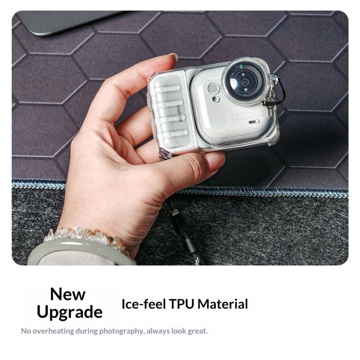 STARTRC For Insta360 Go Ultra Camera Case Anti Scratch TPU Clear Protective Cover - Matte Black - 5
