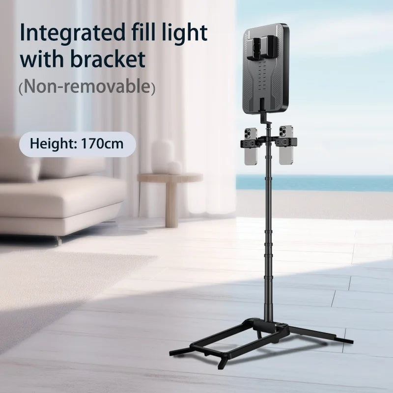 CYKE YY-3 Three Color Temperature Dimmable Fill Light with Extendable 4-leg Tripod for Live Streaming - Built-In 4000mAh Battery - 2