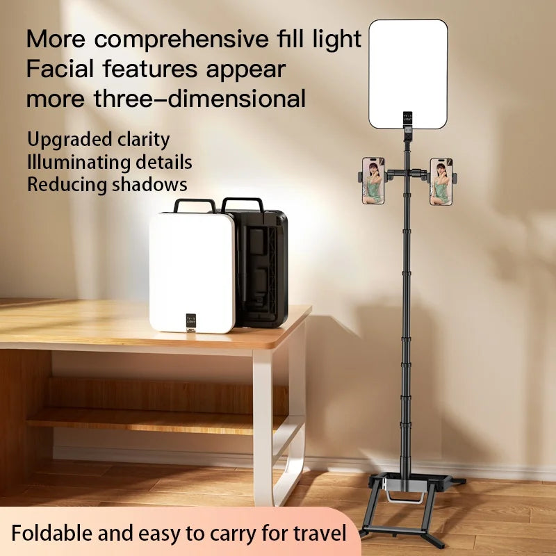 CYKE YY-3 Three Color Temperature Dimmable Fill Light with Extendable 4-leg Tripod for Live Streaming - Built-In 4000mAh Battery - 3