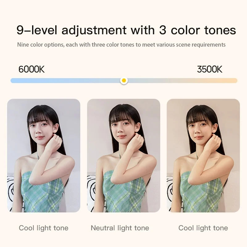 CYKE YY-3 Three Color Temperature Dimmable Fill Light with Extendable 4-leg Tripod for Live Streaming - Built-In 4000mAh Battery - 4