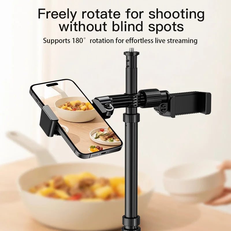 CYKE YY-3 Three Color Temperature Dimmable Fill Light with Extendable 4-leg Tripod for Live Streaming - Built-In 4000mAh Battery - 6