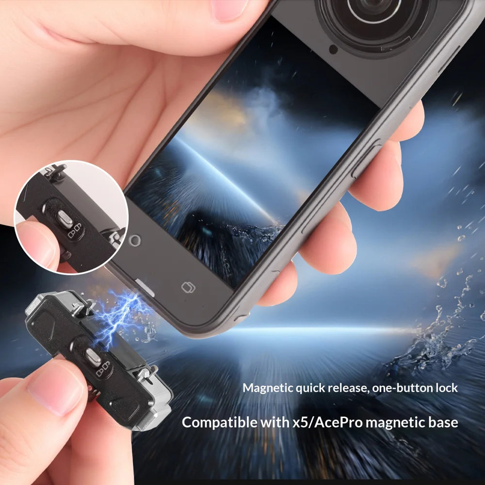 STARTRC Camera Base for Insta360 Ace Pro 2/Ace Pro/X5 Magnetic Quick Release Mount Expansion Accessory - 2