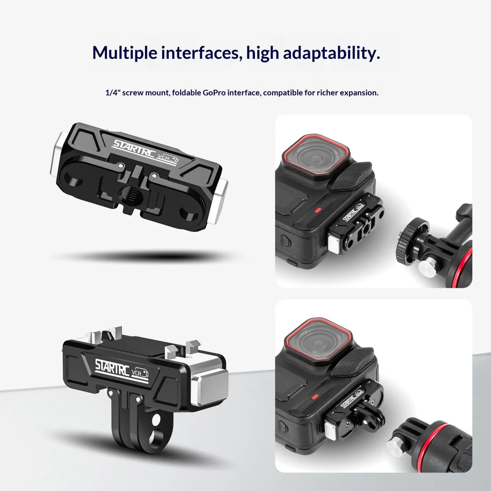 STARTRC Camera Base for Insta360 Ace Pro 2/Ace Pro/X5 Magnetic Quick Release Mount Expansion Accessory - 3