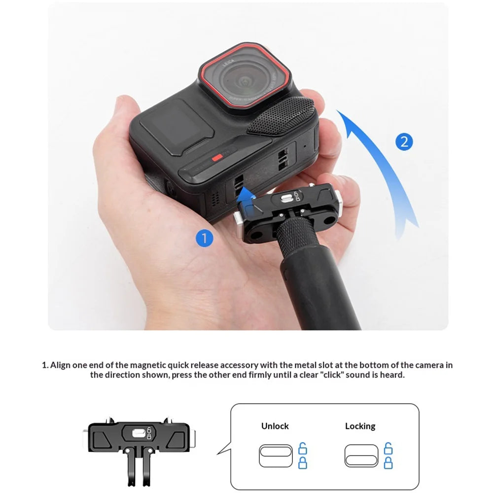 STARTRC Camera Base for Insta360 Ace Pro 2/Ace Pro/X5 Magnetic Quick Release Mount Expansion Accessory - 7