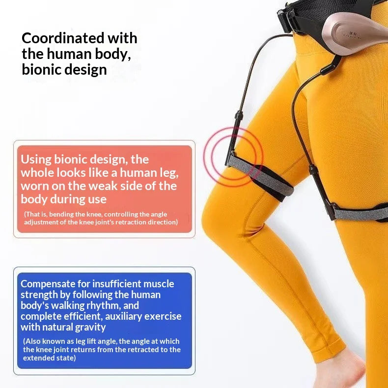 Exoskeleton Walking Aid for Elderly Leg Lifting Support Adjustable Paralysis Walking Trainer - 1 Pair - 3