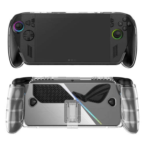 For Asus ROG Xbox Ally X (2025)/Ally (2025) Handheld Console Clear TPU Case with Kickstand Anti Slip Protective Cover - Transparent - 1