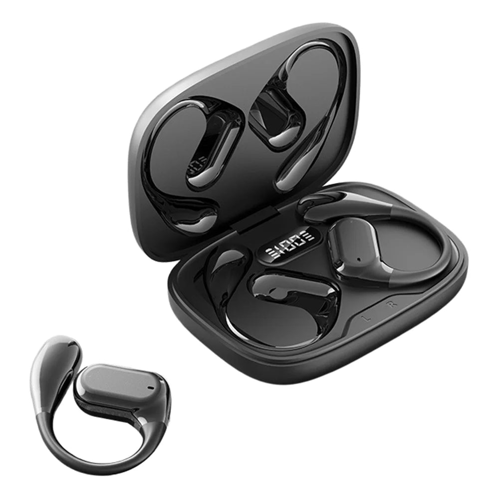 Q11 Wireless Bluetooth-compatible Earbuds OWS ENC Noise Cancelling Surround Sound Earbuds for Sports - Black - 1