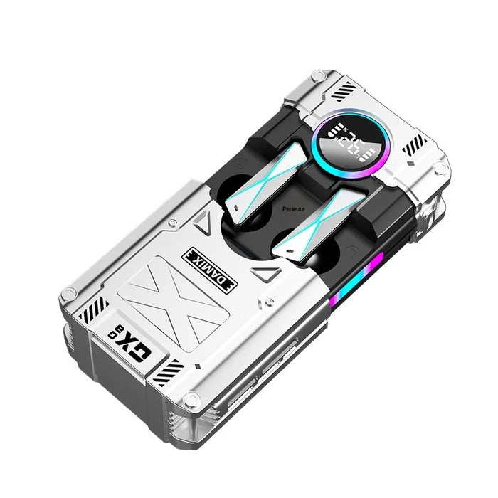 DX08 Noise Reduction Wireless Earbuds Mechanical TWS Bluetooth-compatible Gaming Earbuds - Silver - 1