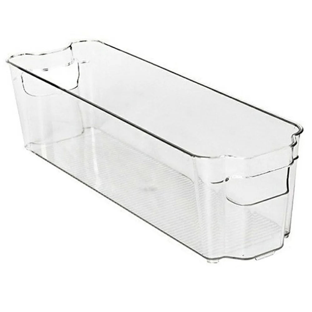 PET Storage Box for Fridge Organization Stackable Container Multi Purpose Organizer - Transparent - 1