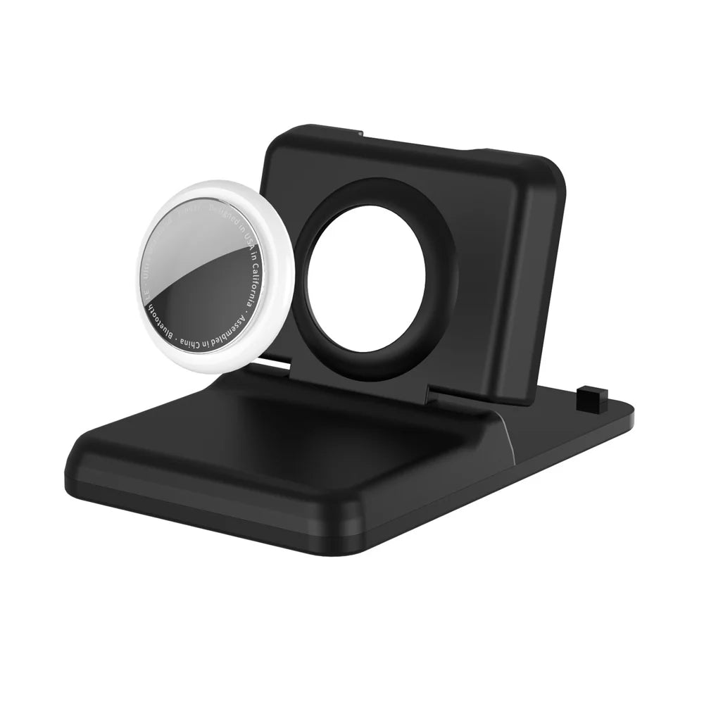 CP62 For AirTag Magnetic Wallet Case Card Holder Anti-lost Tracker PC Protective Cover - Black - 5