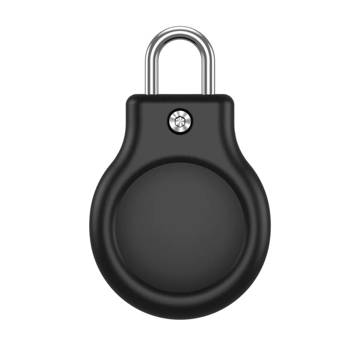 CP69 For Apple AirTag Anti-lost Tracker Waterproof Case Shockproof Metal Cover with Safety Lock - Black - 2