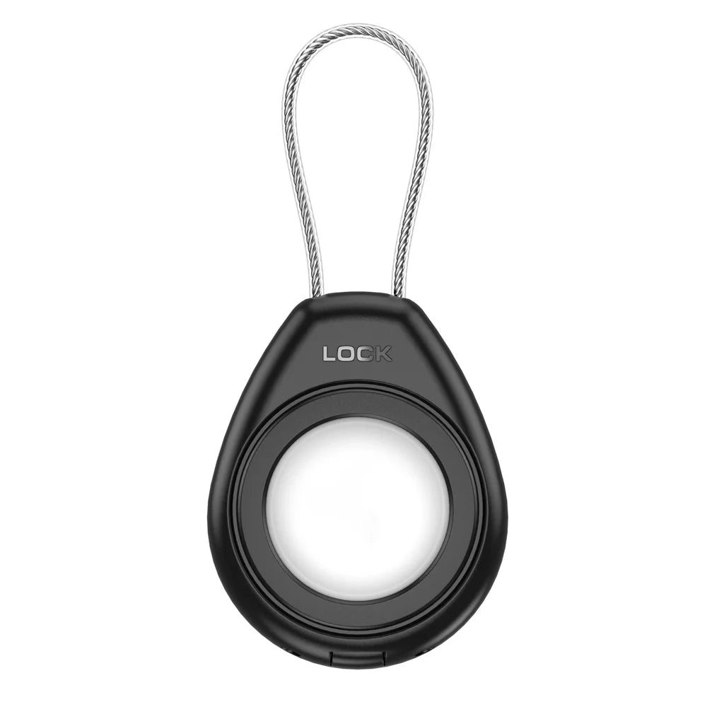 CP27 For Apple AirTag Protective Case Clear PC Full Coverage Anti-Loss Tracking Device Cover - Black - 3