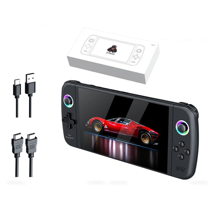 M27 7 Inch IPS Screen Handheld Game Console HD Output 20000+ Classic Games RGB Lighting Gamepad, with 64GB TF Card - 1