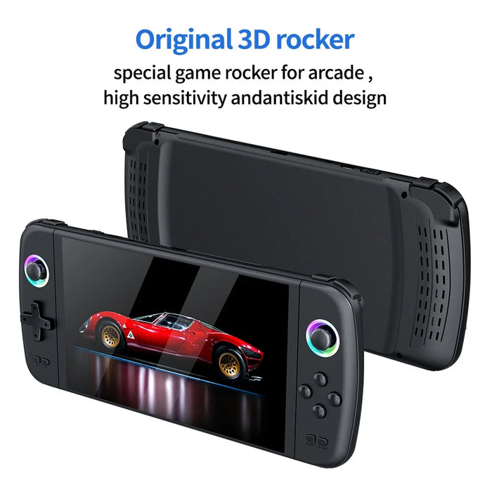 M27 7 Inch IPS Screen Handheld Game Console HD Output 20000+ Classic Games RGB Lighting Gamepad, with 64GB TF Card - 4