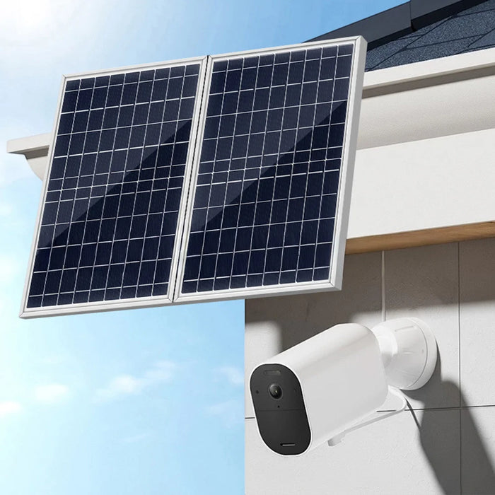 2Pcs Portable 10W Aluminum Frame Solar Panel Kit IP65 Waterproof Outdoor Power Supply for Camping / RV - 5