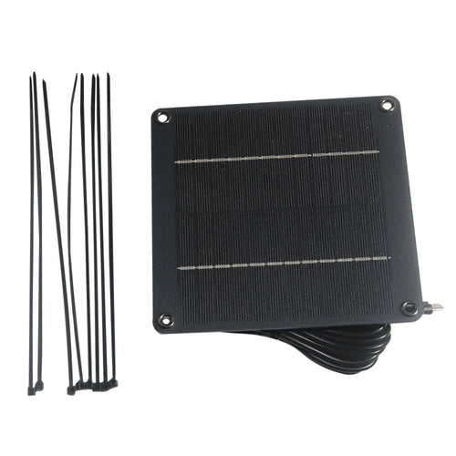 4W 12V Monocrystalline Silicon Solar Panel with Type-C Interface for Outdoor Garden Light / Security Camera Charging Board - 150 X 150mm - 1