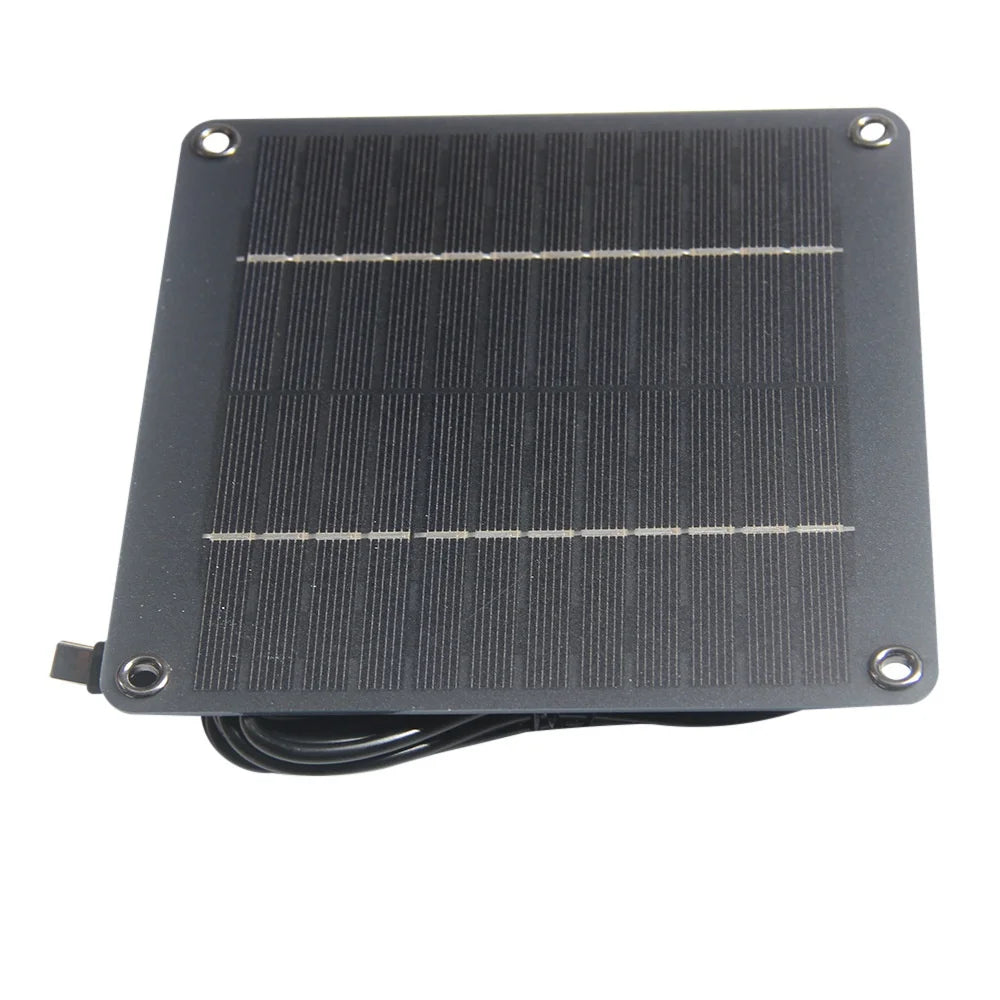 4W 12V Monocrystalline Silicon Solar Panel with Type-C Interface for Outdoor Garden Light / Security Camera Charging Board - 150 X 150mm - 4