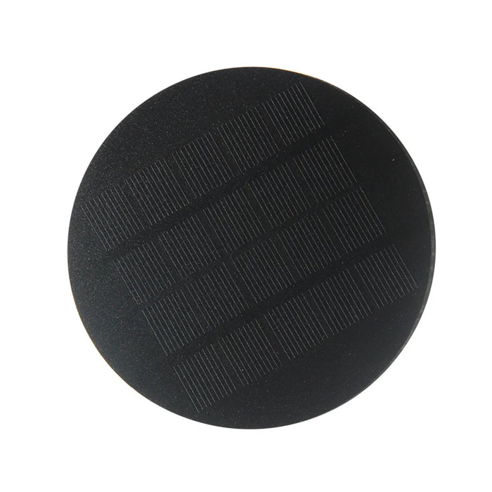 110mm Round Solar Panel 1.2W 5V Portable Solar Charger with Type-C Output for Phone/Light/Fan - 5